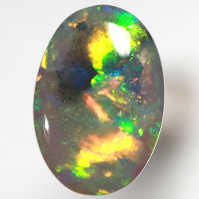 SOLID SEMI BLACK OPAL Two large rolling flashes showing a neon Flame pattern